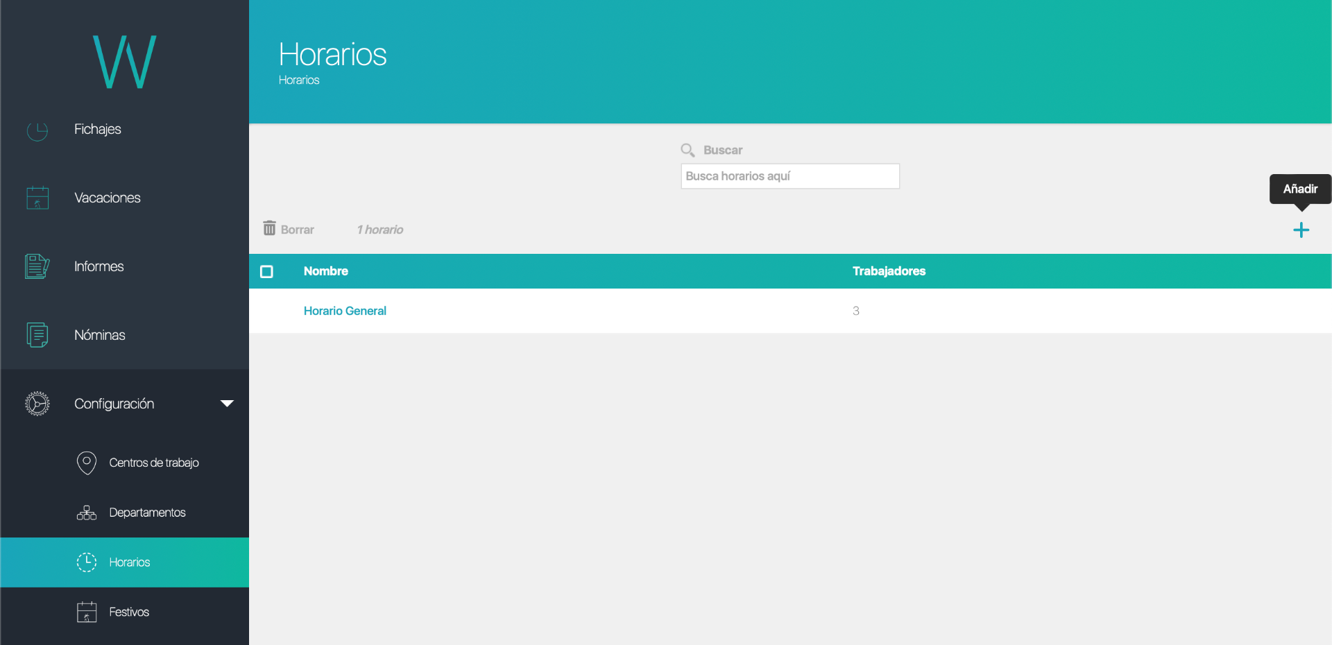 Clic para ampliar Crear horario